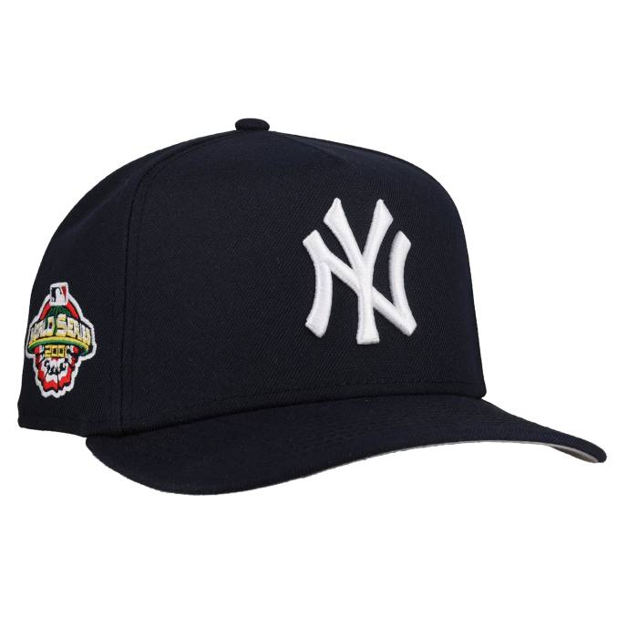 Newera 【 New York Yankees 2001 World Series Navy 9Fifty A Frame Snapback Hat Unisex 】 ヤンキース つづき物 紺色 米国海軍 Snapback スナップバック 御徒面子 ユニ一発やる