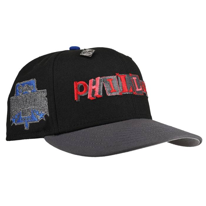 【★百貨店SALE★6/11十二時2時迄】Newera 【 Philadelphia Phillies 1996 Asg Black/Graphite Ransom Metallic 59Fifty Fitted Hat Unisex Black / Graphite / Grey Undervisor / Black Sweatband 】 兄弟愛の都市 フィリーズ ランサム ユニ一発やる 黒いこと 黒いこと 薄墨色