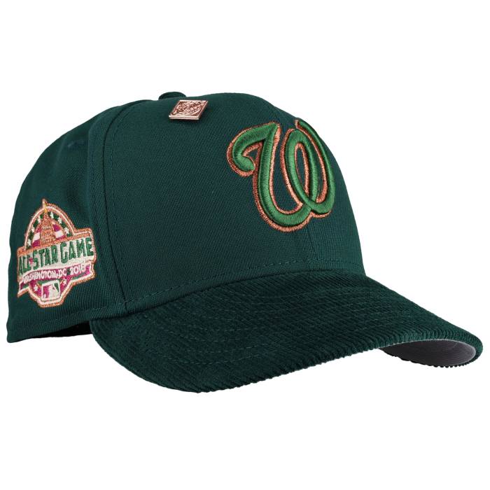 Newera 【 Washington Nationals 2018 Asg Corduroy Green Bronze Metallic 59Fifty Fitted Hat Unisex Green / Cord Green Brim / Grey Undervisor 】 ワシントン州 ナショナルズ コール天 green 緑・緑であること 銅・ブロンズ ユニセッ