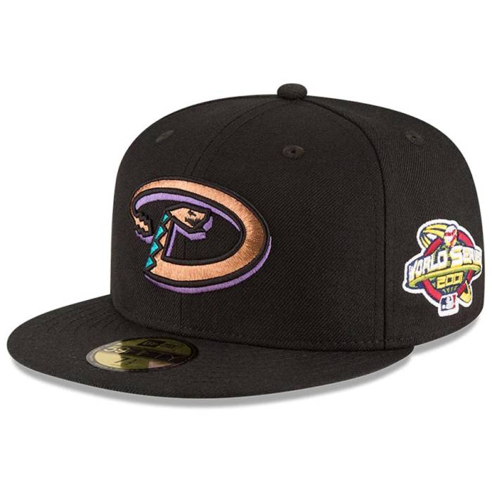 【★百貨店SALE★6/11真夜中2時迄】Newera 【 Arizona Diamondbacks 2001 World Series Fitted Hat Unisex Black / Grey Undervisor/ Black Sweatband 】 アリゾナ 金剛石バックス 続きもの ユニ一発やる 黒いこと 黒いこと 薄墨色 薄墨色