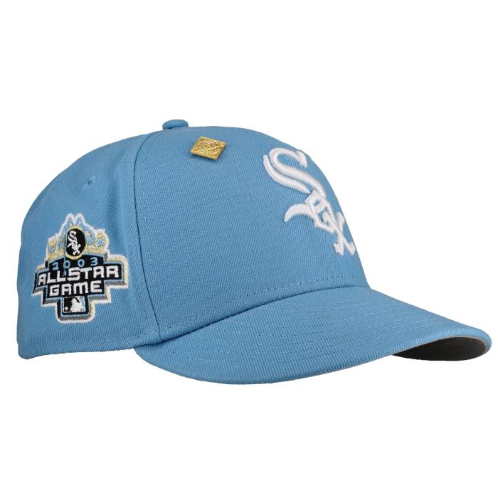 Newera 【 Chicago White Sox 2003 All Star Colors 59Fifty Fitted Hat Unisex Blue / Grey Undervisor / Black Sweatband 】 風の強い町 白いこと 白いこと ユニ一発やる 青み 青色 薄墨色 薄墨色 黒いこと 黒いこと