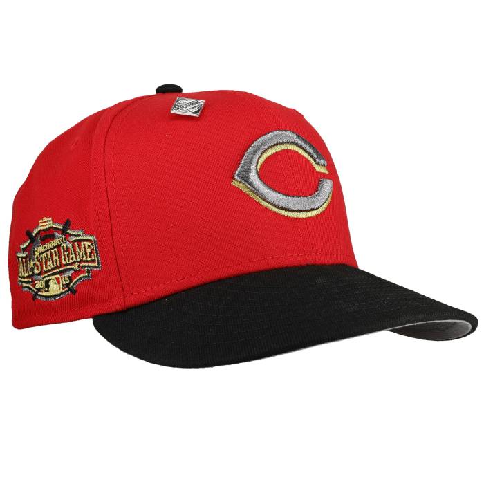 Newera 【 Cincinnati Reds 2015 All Star Game Red Silver/Gold Metallic 59Fifty Fitted Hat Unisex 】 シンシナティ レッズ Game 取り組み Red 赤・赤いこと ユニ一発やる