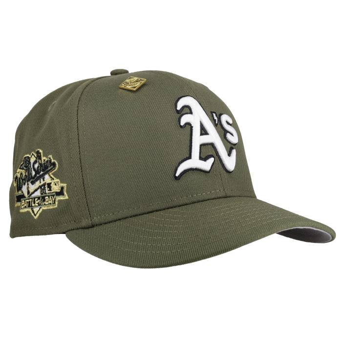Newera 【 Oakland Athletics 1989 World Series Dark Olive 59Fifty Fitted Hat Unisex Olive / Grey Undervisor 】 オークランド アスレチックス つづき物 olive オリーブ ユニ一発やる olive オリーブ 薄墨色 薄墨色