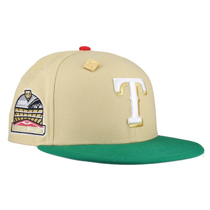 【★百貨店SALE★6/11真夜中2時迄】Newera 【 Texas Rangers 2020 Inaugural Season Patch 59Fifty Fitted Hat Unisex Tan / Grey Undervisor / Green Uppervisor / Black Sweatband 】 一つ星の州 レンジャース ユニ一発やる 薄墨色 薄墨色 green 緑・緑であること 黒いこと 黒いこと