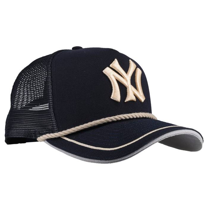 【★百貨店SALE★6/11真夜中2時迄】Newera 【 New York Yankees 9Fifty A Frame Rope Trucker Snapback Hat Unisex 】 ヤンキース トラッカー Snapback スナップバック 御徒面子 ユニ一発やる