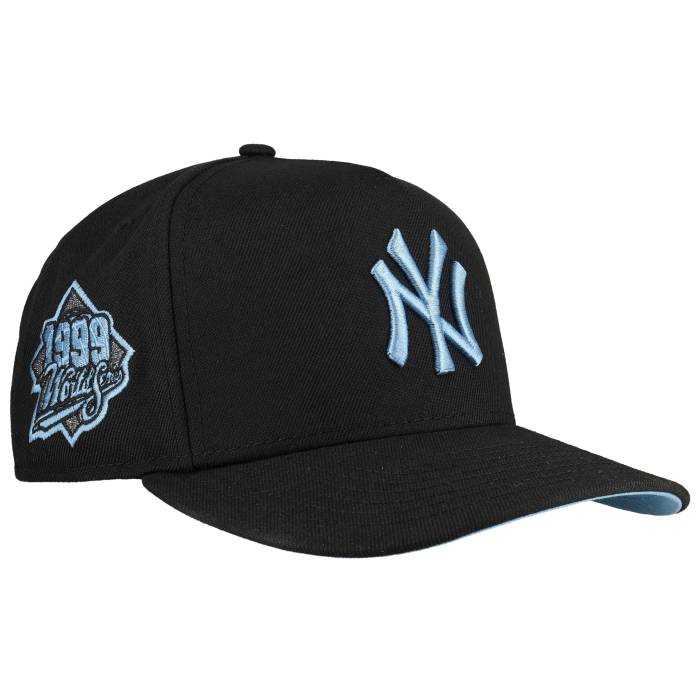 【★百貨店SALE★6/11真夜中2時迄】Newera 【 New York Yankees 1999 Ws Metallic 9Fifty A Frame Snapback Hat (Ice Blue Brim) Unisex 】 ヤンキース Snapback スナップバック 御徒面子 青碧 青碧 ユニ一発やる