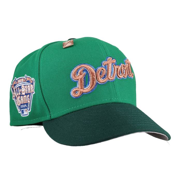Newera 【 Detroit Tigers Green 2005 All Star Game Patch 59Fifty Fitted Hat Unisex Green / Grey Undervisor/ Black Sweatband 】 自動車の街 タイガース green 緑・緑であること Game 取り組み ユニ一発やる green 緑・緑であること 薄墨色 グ