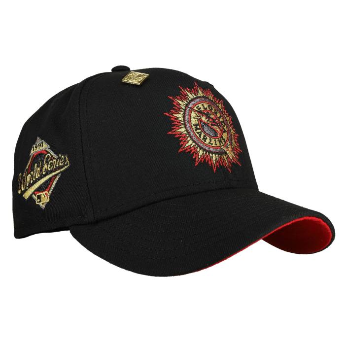 Newera 【 Florida Marlins 1997 World Series Black/Red Metallic 59Fifty Fitted Hat Unisex Black / Red Undervisor 】 フロリダ州 マーリンズ つづき物 ユニ一発やる 黒いこと 黒いこと Red 赤・赤いこと