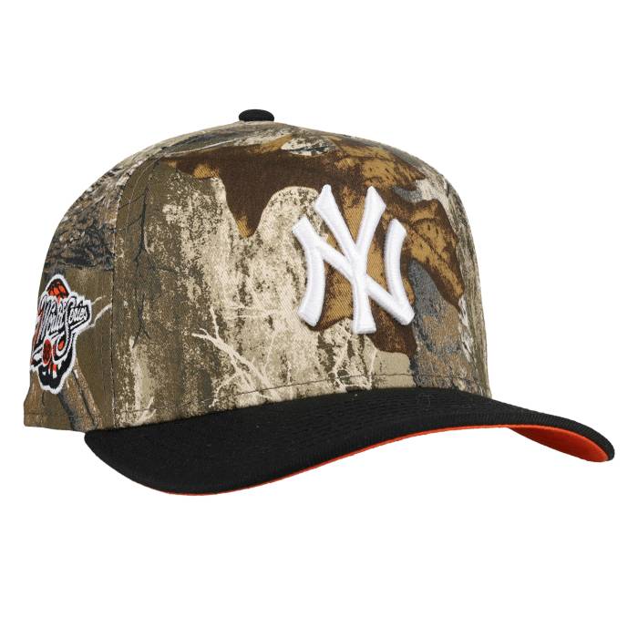 Newera 【 New York Yankees 1998 World Series Real Tree/Orange 9Fifty A Frame Snapback Hat Unisex 】 ヤンキース つづき物 レアル Snapback スナップバック 御徒面子 ユニ一発やる