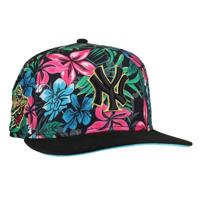 Newera 【 New York Yankees 1998 World Series Floral 9Fifty A Frame Snapback Hat Unisex 】 ヤンキース つづき物 Snapback スナップバック 御徒面子 ユニ一発やる