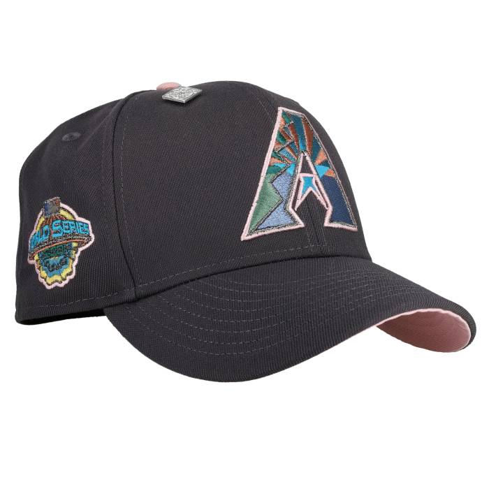 Newera 【 Arizona Diamondbacks 2001 World Series Graphite/Pink 59Fifty Fitted Hat Unisex Grey / Pink Undervisor 】 アリゾナ ダイヤモンドバックス シリーズ ユニセックス 灰色 グレー pink ピンク|スニケス