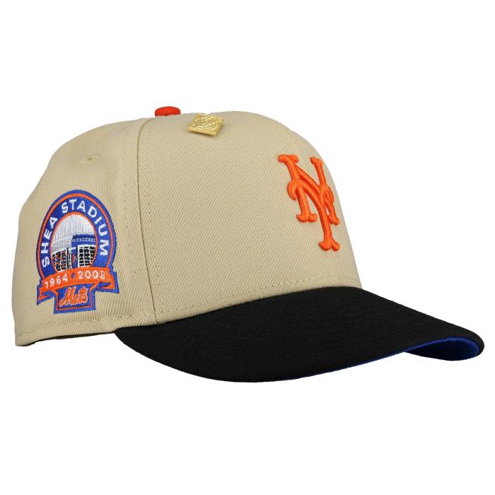 Newera 【 New York Mets Shea Stadium Vegas Gold 59Fifty Fitted Hat Unisex Vegas/Grey Undervisor / Black Sweatband 】 メッツ 競技場 ベガス ゴールド ユニ一発やる ベガス 薄墨色 薄墨色 黒いこと 黒いこと
