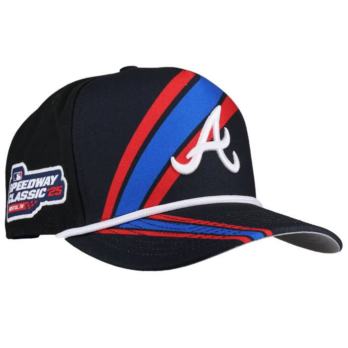 Newera 【 Atlanta Braves 2025 Speedway Classic Navy Black New Era 9Fifty A Frame Snapback Hat Unisex Navy / Black / Grey Undervisor 】 ジョージアの州都 ブレーブス 古典派音楽 紺色 米国海軍 黒いこと 黒いこと Snapback スナップバック