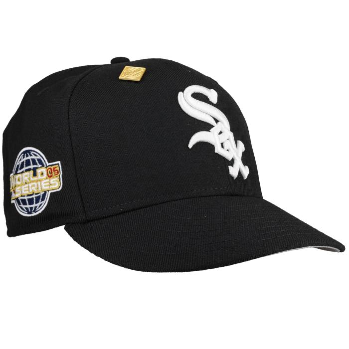 Newera 【 Chicago White Sox 2005 World Series Wool Crown Basic 59Fifty Fitted Hat Unisex Black / Grey Undervisor 】 風の強い町 白いこと 白いこと つづき物 ユニ一発やる 黒いこと 黒いこと 薄墨色 薄墨色