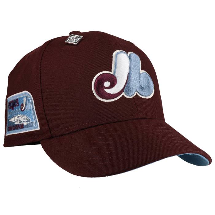 Newera 【 Montreal Expos Olympic Stadium Plum Ice 59Fifty Fitted Hat Unisex Plum / Blue Undervisor 】 モントリオール 国際オリンピック競技大会 競技場 ユニ一発やる 青み 青色