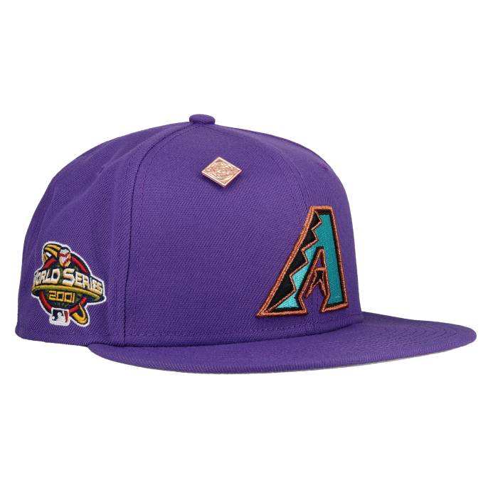 【★百貨店SALE★6/11真夜中2時迄】Newera 【 Arizona Diamondbacks 2001 World Series Purple Copper Metallic 9Fifty Snapback Hat Unisex 】 アリゾナ 金剛石バックス つづき物 Purple 紫・パープル 銅色 コッパー Snapback スナップバック 御徒面子 ユニ