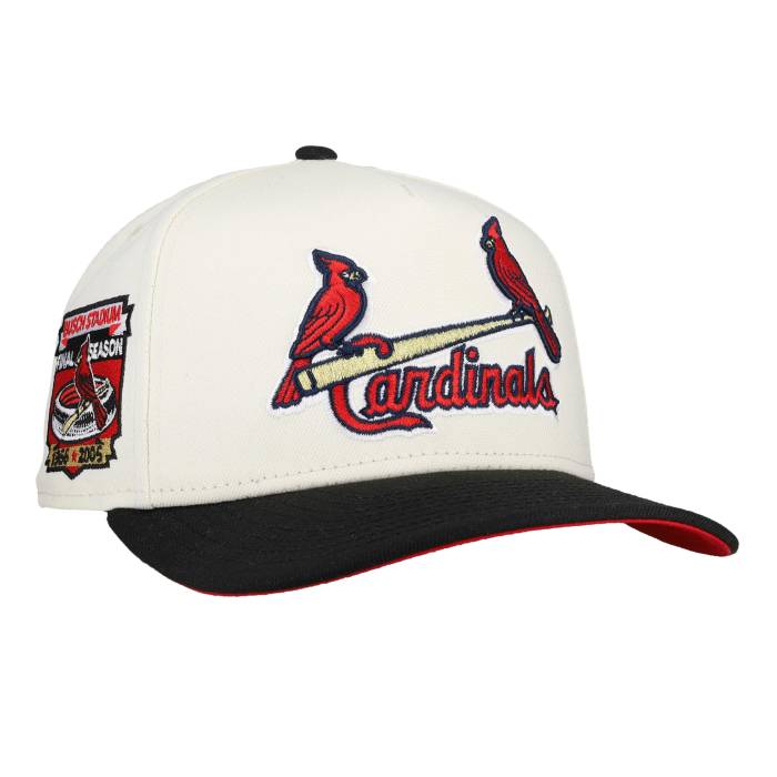 Newera 【 St. Louis Cardinals Busch Stadium White/Black/Red 9Fifty A Frame Snapback Hat Unisex 】 カージナルス 競技場 Snapback スナップバック 御徒面子 ユニ一発やる