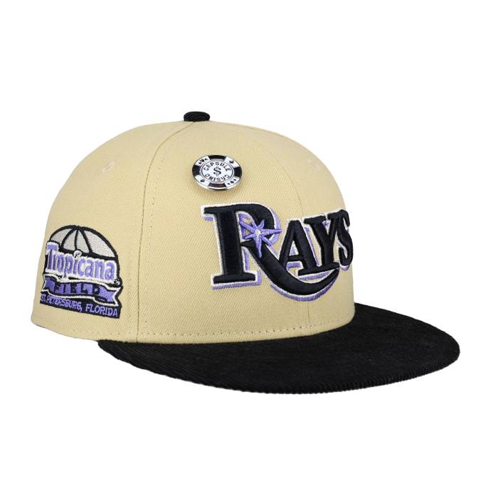 【★百貨店SALE★6/11真夜中2時迄】Newera 【 Tampa Bay Rays Vegas Gold 2.0 Collection Tropicana Field Fitted Hat 】 レイズ ベガス ゴールド 寄せあわせ Field 活動の領域 ユニ一発やる 灰