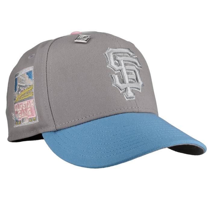 Newera 【 San Francisco Giants 2007 All Star Game \"Coastal Chrome\"" Metallic 59Fifty Fitted Hat Unisex 】 ジャイアンツ Game 取り組み ユニ一発やる"