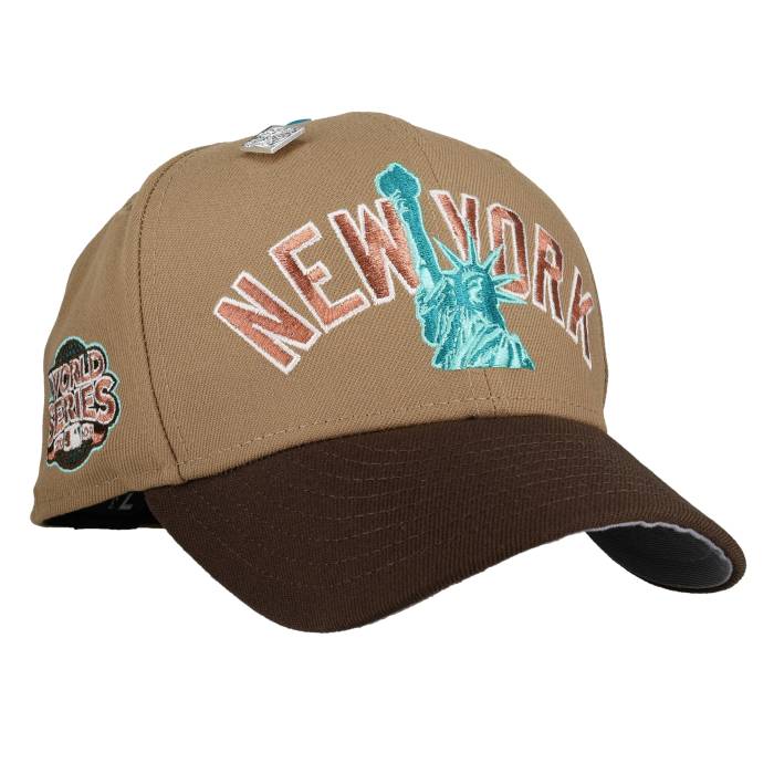 【★百貨店SALE★6/11真夜中2時迄】Newera 【 New York Yankees 2009 World Series Statue Of Liberty 59Fifty Fitted Hat Unisex Tan / Brown /  Grey Undervisor 】 ヤンキース つづき物 ユニ一発やる 赤銅色 赤銅色 薄墨色 薄墨色