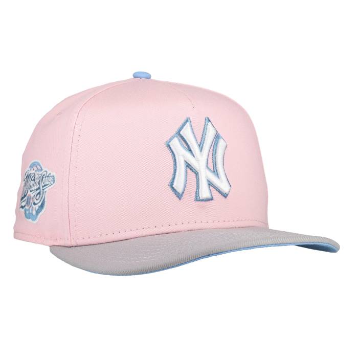 Newera 【 New York Yankees 1998 World Series Pink/Blue 9Fifty A Frame Snapback Hat Unisex 】 ヤンキース つづき物 Snapback スナップバック 御徒面子 ユニ一発やる