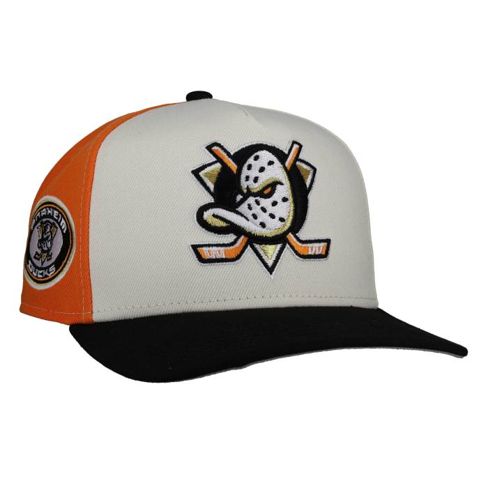 Newera 【 Anaheim Mighty Ducks White/Orange 9Fifty A Frame Snapback Hat Unisex 】 アナハイム ダックス Snapback スナップバック バッグ ユニセックス|スニケス