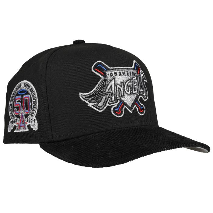 【★百貨店SALE★6/11真夜中2時迄】Newera 【 Anaheim Angels 50Th Season Metallic 9Fifty A Frame Snapback Hat (Corduroy Visor) Unisex 】 アナ住み処 angels エンジェルス Snapback スナップバック 御徒面子 ユニ一発やる