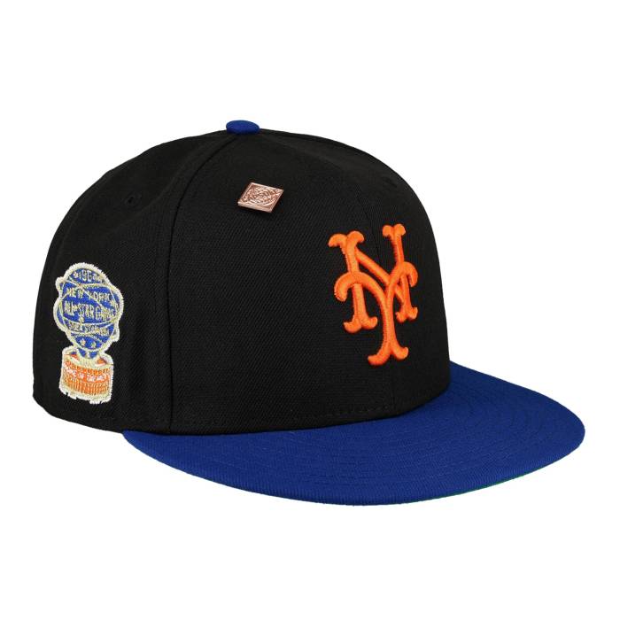 Newera 【 New York Mets 1964 All Star Game Patch New Era 59Fifty Fitted Hat Unisex Black / Green Undervisor/ Blue Upper / Black Sweatband 】 メッツ Game 取り組み ユニ一発やる 黒いこと 黒いこと green 緑・緑であること 青み 青色
