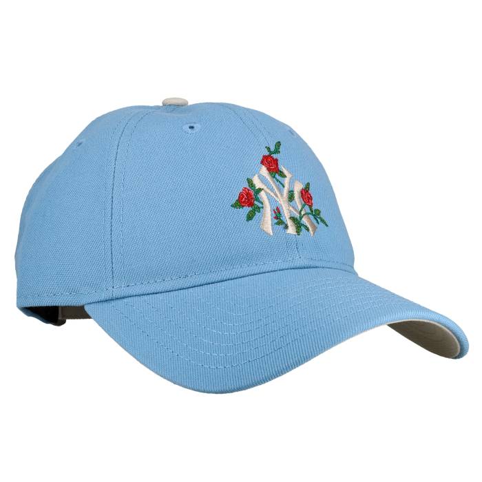 Newera 【 New York Yankees Premium New Era 9Twenty Sky Blue Roses Adjustable Hat Unisex 】 ヤンキース Premium 割り増し金 天の原 青み 青色 ユニ一発やる