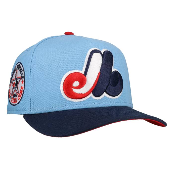 Newera 【 Montreal Expos 1982 All Star Game Two Tone Blue 9Fifty A Frame Snapback Hat Unisex 】 モントリオール Game 取り組み 青み 青色 Snapback スナップバック 御徒面子 ユニ一発やる