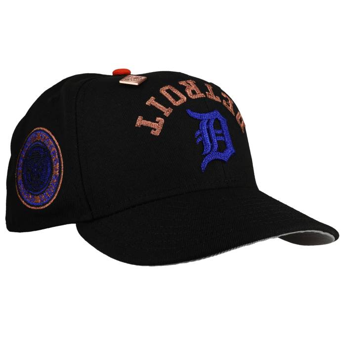 Newera 【 Detroit Tigers World Series Black Chainstitch Copper Metallic 59Fifty Fitted Hat Unisex Black / Grey Undervisor 】 自動車の街 タイガース つづき物 黒いこと 黒いこと 銅色 コッパー ユニ一発やる 黒いこと 黒いこと 灰