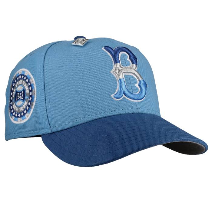【★百貨店SALE★6/11真夜中2時迄】Newera 【 Brooklyn Dodgers 1942 Allstar Game Two Tone Blue 59Fifty Fitted Hat Unisex Sky Blue / Blue / Grey Undervisor 】 ブルックリン ドジャース Game 力くらべ 青碧 青碧 ユニ一発やる 天の原 青碧 青碧 薄墨色 薄墨色