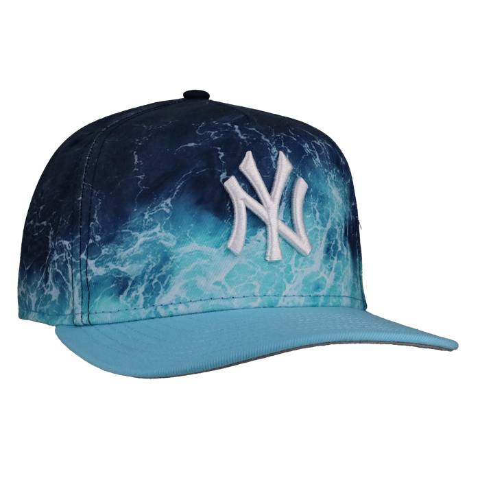 Newera 【 New York Yankees Blue Waves 9Fifty A Frame Snapback Hat Unisex 】 ヤンキース 青色 ブルー Snapback スナップバック バッグ ユニセックス｜スニケス