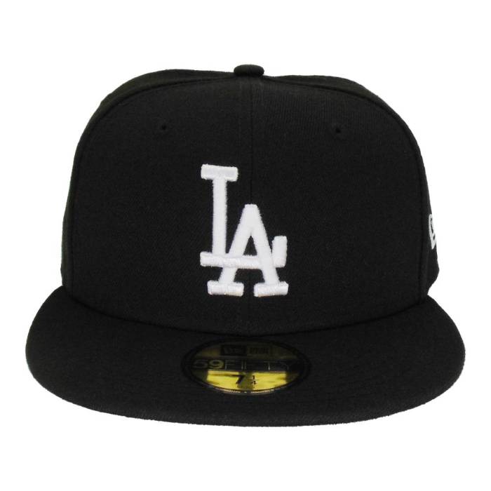 ニューエラ New Era 【 Los Angeles Dodgers Basic 59Fifty Cap Black White Unisex 】 ドジャース キャップ 帽子 黒色 ブラック 白色 ホワイト ユニセックス｜スニケス