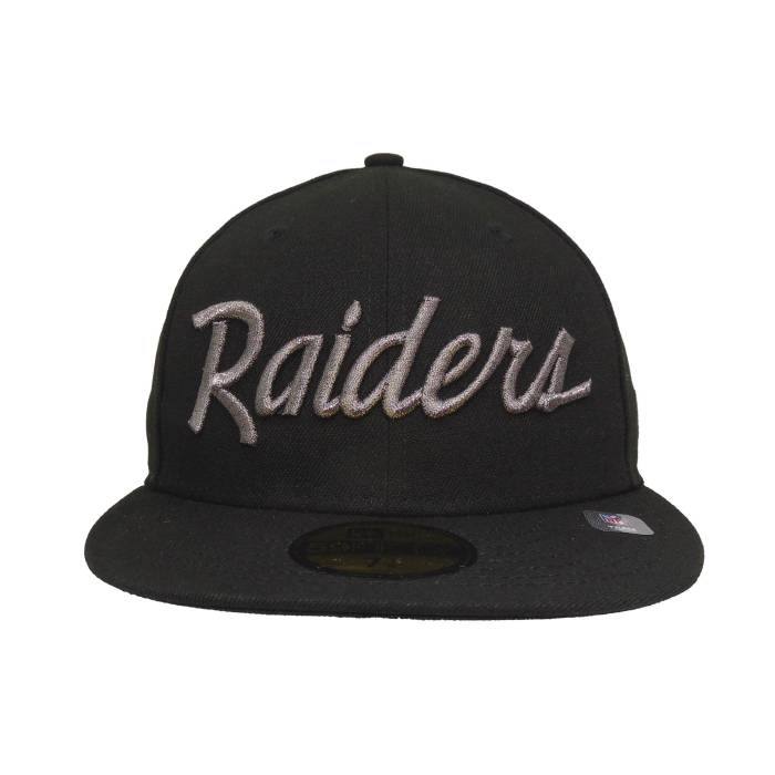 ニューエラ New Era 【 Las Vegas Raiders Custom 59Fifty Cap Black Pewter Unisex 】 ベガス レイダース キャップ 帽子 黒色 ブラック ユニセックス