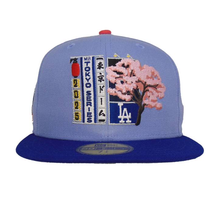 ニューエラ New Era 【 Los Angeles Dodgers Custom 59Fifty Cap Tokyo Series Lavender Unisex 】 ドジャース キャップ 帽子 シリーズ ユニセックス｜スニケス
