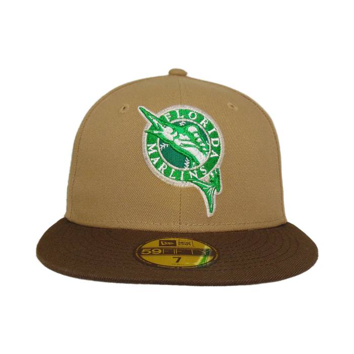 ニューエラ New Era 【 Florida Marlins Custom Cap Camel Brown 1993 Unisex 】 フロリダ マーリンズ キャップ 帽子 camel キャメル 茶色 ブラウン ユニセックス｜スニケス