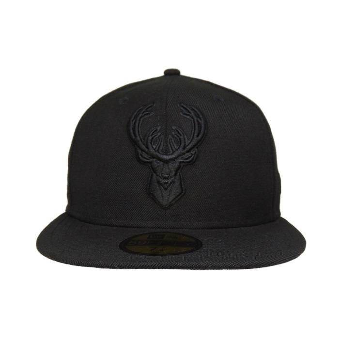 ニューエラ New Era 【 Milwaukee Bucks Custom 59Fifty Cap Blackout Unisex 】 ミルウォーキー バックス キャップ 帽子 ユニセックス｜スニケス 16,800円