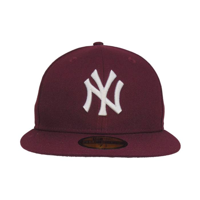 ニューエラ New Era 【 New York Yankees Custom 59Fifty Cap Maroon Unisex 】 ヤンキース キャップ 帽子 マルーン ユニセックス｜スニケス