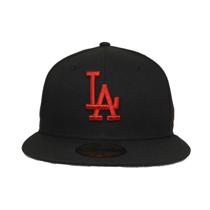 ニューエラ New Era 【 Los Angeles Dodgers Custom Cap Black Red Metal Unisex 】 ドジャース キャップ 帽子 黒色 ブラック Red 赤・レッド メタル ユニセックス｜スニケス