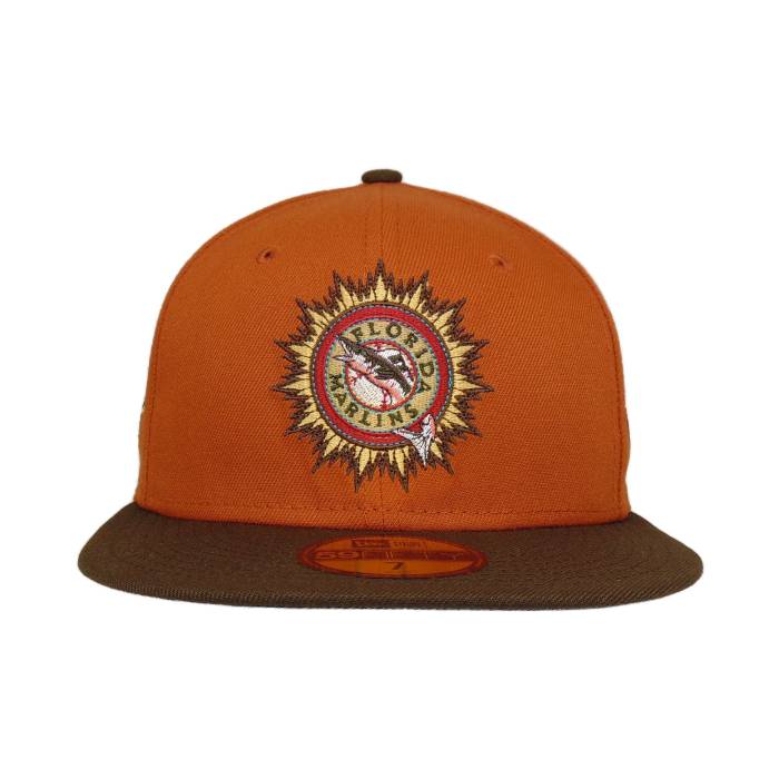 ニューエラ New Era 【 Florida Marlins Custom Cap Burned Orange Brown 10Th Anni. Unisex 】 フロリダ マーリンズ キャップ 帽子 orange 橙・オレンジ 茶色 ブラウン ユニセックス|スニケス