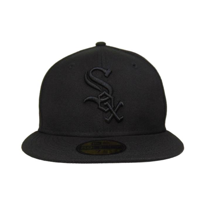 ニューエラ New Era 【 Chicago White Sox 59Fifty Cap Blackout Unisex 】 シカゴ 白色 ホワイト キャップ 帽子 ユニセックス｜スニケス