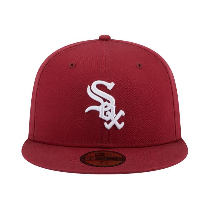 ニューエラ New Era 【 Chicago White Sox 59Fifty Cap Cardinal Unisex 】 シカゴ 白色 ホワイト キャップ 帽子 カーディナル ユニセックス|スニケス