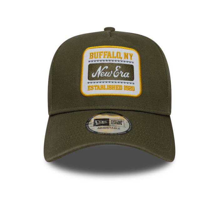 ニューエラ New Era 【 Buffalo Patch E-Frame Cap Adjustable Olive Unisex 】 バッファロー キャップ 帽子 olive オリーブ ユニセックス｜スニケス