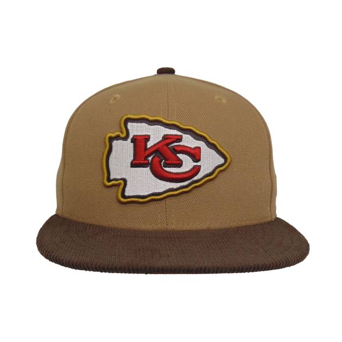 ニューエラ New Era 【 Kansas City Chiefs Custom 59Fifty Cap Khaki Brown Unisex 】 カンザス シティ チーフス キャップ 帽子 カーキ 茶色 ブラウン ユニセックス