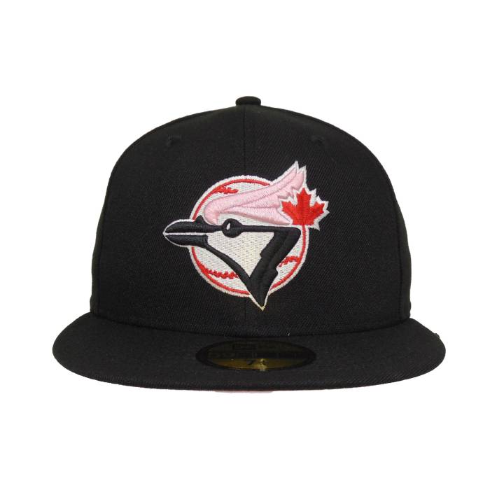ニューエラ New Era 【 Toronto Blue Jays Custom 59Fifty Cap Black Pink Unisex 】 トロント 青色 ブルー キャップ 帽子 黒色 ブラック pink ピンク ユニセックス|スニケス