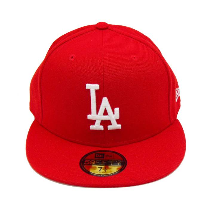 ニューエラ New Era 【 Los Angeles Dodgers Basic 59Fifty Cap Red White Unisex 】 ドジャース キャップ 帽子 Red 赤・レッド 白色 ホワイト ユニセックス|スニケス