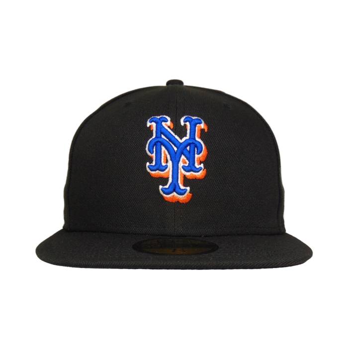 ニューエラ New Era 【 New York Mets Authentic 59Fifty Cap Black Alt2 Unisex 】 メッツ オーセンティック キャップ 帽子 黒色 ブラック ユニセックス|スニケス