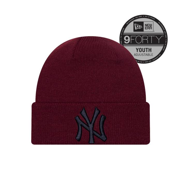 ニュー内鰓 New Era 【 Kids New York Yankees  Beanie Cardinal Unisex 】 ヤンキース 旗がしら 鳥打ち帽 枢機卿 ユニ一発やる