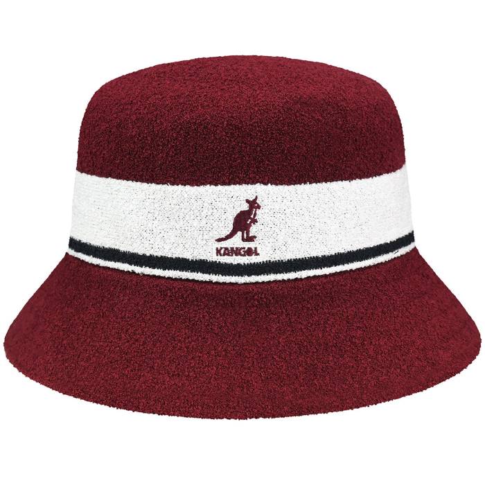 カンゴール Kangol 【 Bermuda Stripe Bucket Cranberry Unisex 】 Stripe ストライプ ユニセックス|スニケス
